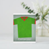 Retro Football Jersey Cameroon Briefkaart (Staand voorkant)