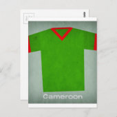 Retro Football Jersey Cameroon Briefkaart (Voorkant / Achterkant)