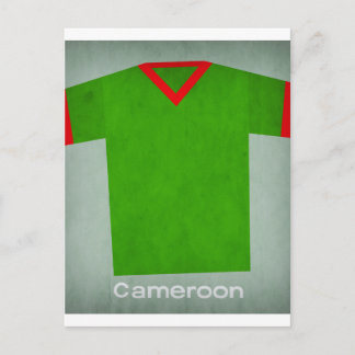 Retro Football Jersey Cameroon Briefkaart