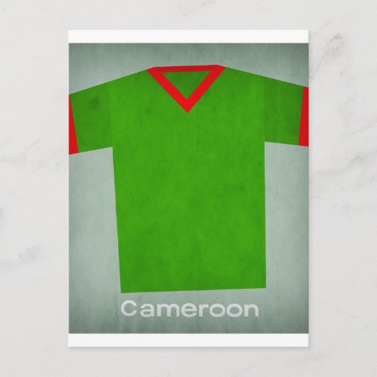Retro Football Jersey Cameroon Briefkaart (Voorkant)