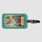 Retro Football Kaart geïnspireerd Bagagelabel (Voorkant (horizontaal))