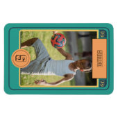 Retro Football Kaart geïnspireerd Gepersonaliseerd Magneet (Horizontaal)