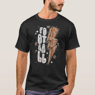 Retro Football Lightning Bolt Luipaard Spel Dag Sp T-shirt