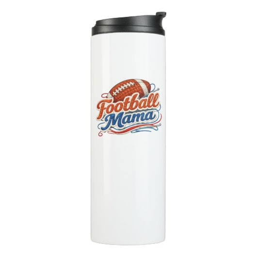 Retro Football Mama Moederdag Thermosbeker (Gedraaid links)