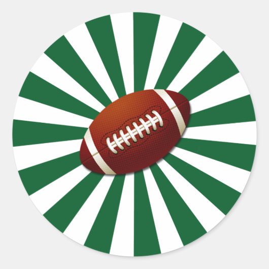 RETRO-FOOTBALL RONDE STICKER (Voorkant)