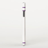  retro football speler paars zwart simpel iPhone hoesje (Rechterkant)