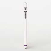  retro football speler paars zwart simpel iPhone hoesje (Linkerkant)