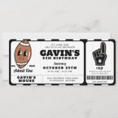 Retro Football Ticket Sport Verjaardagsfeest Kaart (Voorkant)