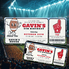  Retro Football Ticket Sport Verjaardagsfeest Kaart