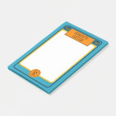 Retro Footballs Kaart geïnspireerd blauw Post-it® Notes (Schuin)