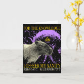 Retro For The Knowledge I Offer My Sanity Japanese Kaart (Gele Bloem)