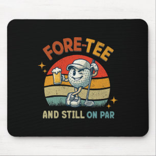 Retro Fore Tee Golf Verjaardagsfeestje 40ste Verja Muismat