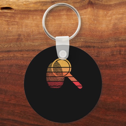 Retro  forensisch onderzoek sleutelhanger (Voorkant)