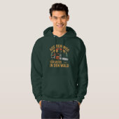 Retro Forest Adventure Chainsaw Graphic Hoodie (Voorkant volledig)