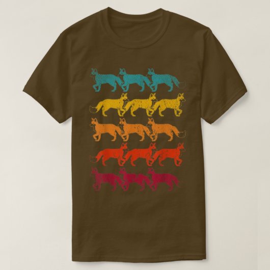 Retro Forest Animal Fox T-Shirt (Design voorkant)