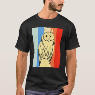 Retro Forest Animal Owl Wise Bird Predator Owl 1 T-shirt