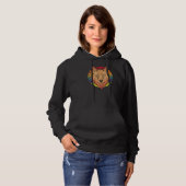 Retro Forest Animal Wolf Hoodie (Voorkant volledig)