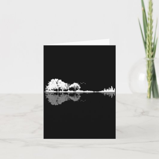 Retro Forest Funny Nature Guitar Clic Music  Kaart (Voorkant)