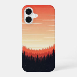 Retro Forest Glow iPhone 16 Hoesje