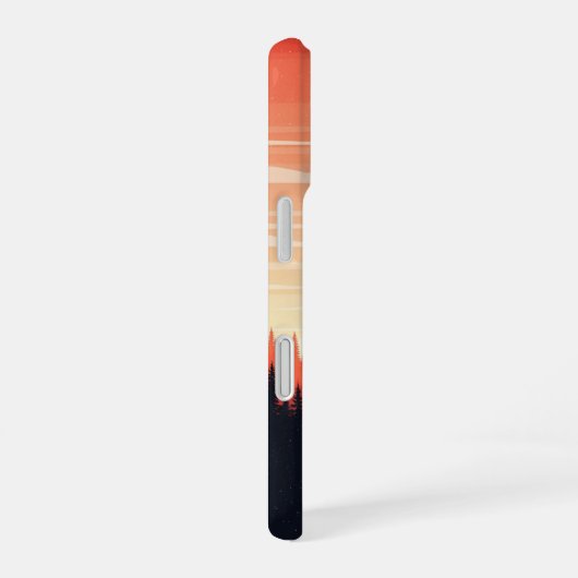 Retro Forest Glow iPhone 16 Hoesje (Rechterkant)