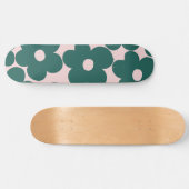 Retro Forest Green Blush Daisies #1 #decor #art Persoonlijk Skateboard (Horizontaal)