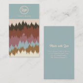 Retro Forest Pin Sieraden Logo Visitekaartje (Voorkant / Achterkant)