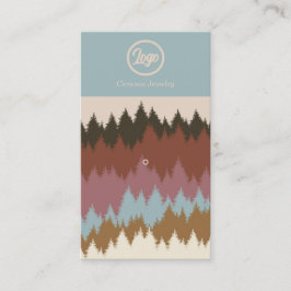 Retro Forest Pin Sieraden Logo Visitekaartje