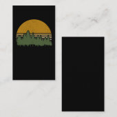Retro Forest Silhouette Sunset Outdoor Environment Visitekaartje (Voorkant / Achterkant)