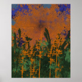 Retro Forest Sunset Poster (Voorkant)