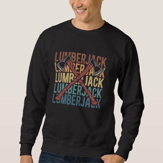 Retro Forester Timberjack Logger - Lumberj Trui (Voorkant)