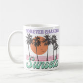 Retro "Forever Chasing Zonsondergangen" Koffiemok (Links)