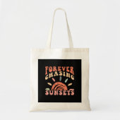 Retro  Forever Chasing Zonsondergangen Zomervakant Tote Bag (Voorkant)