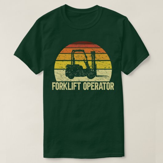Retro Forklift Certified Driver Lift Forklif T-shirt (Design voorkant)