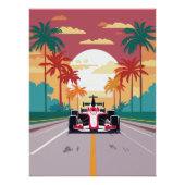 Retro Formula One Wall Art Poster (Voorkant)