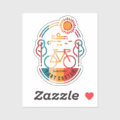 Retro Fort Custer Fietsroute Sticker (Vel)