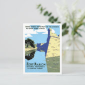  retro Fort Marion St. Augustinus Briefkaart (Staand voorkant)