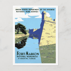  retro Fort Marion St. Augustinus Briefkaart