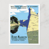  retro Fort Marion St. Augustinus Briefkaart (Voorkant)