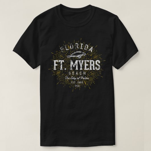 Retro  Fort Myers Beach T-shirt (Design voorkant)