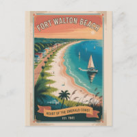 Retro Fort Walton Beach Florida Reisbestemming