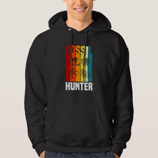 Retro Fossil Hunter Apparel Fossil Hunting Hoodie (Voorkant)