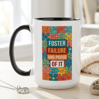 Retro Foster Mislukking Humor Reddingsdier Voorsta Tweekleurige Koffiemok