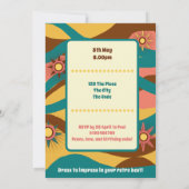 Retro foto 50ste verjaardag 70s stijl kaart (Achterkant)