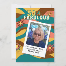 Retro foto 50ste verjaardag 70s stijl