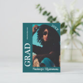 Retro foto afstudeersuitnodiging ansichtkaart briefkaart (Staand voorkant)