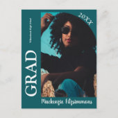 Retro foto afstudeersuitnodiging ansichtkaart briefkaart (Voorkant)