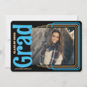 Retro foto Afstuderen uitnodiging (Voorkant)