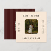 Retro Foto Bewaar de Datum Save The Date (Voorkant / Achterkant)