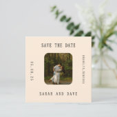 Retro Foto Bewaar de Datum Save The Date (Staand voorkant)