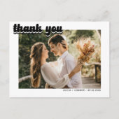  Retro foto | Bruiloft dank u Briefkaart (Voorkant)